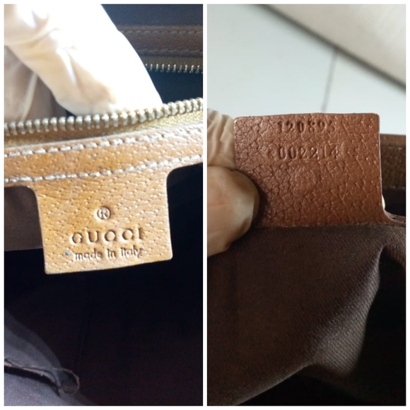 Authentic GUCCI Canvas Nailhead leather Tote - Picture 3 of 6